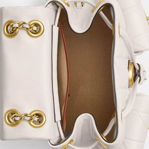 NWT ✅ COACH Tabby Backpack With Pillow Quilting CU076 CHALK ✨ NWTs - Picture 7 of 17